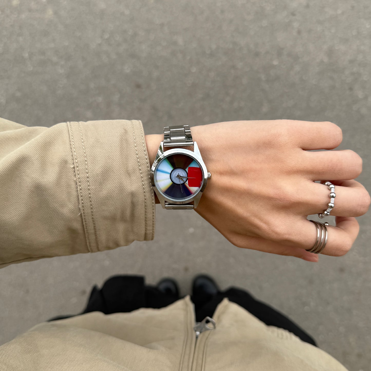 RAINMAKE Unisex Vintage Y2K Mechanical Hip Hop Watch, Rare Streetwear Timepiece